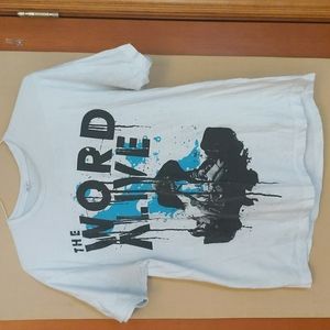 The World Alive Band Concert White 2012 Life Cycles Tour  T-Shirt Size Large